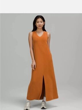 lululemon athletica Sleeveless V-Neck Maxi Dress in Orange
